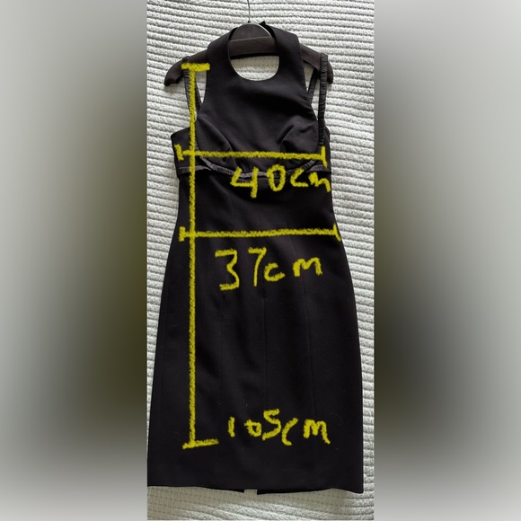 Versace black wool halter cocktail dress seize 42 euro. - Picture 4 of 4